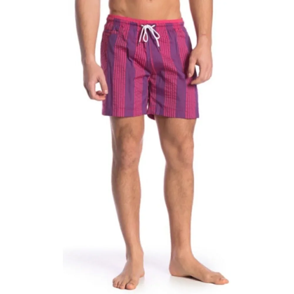 New TRUNKS SURF & SWIM CO. Sano Contrast Premium Swim Trunks Size L MSR…